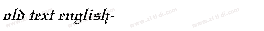 old text english字体转换